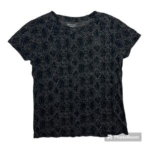 Athleta Organic Daily Snake Print Tee Size Extra Small